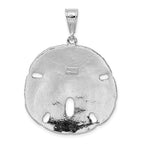 FJC Finejewelers 925 Sterling Silver Rhodium Plated Polished Sand Dollar Charm 41 x 30 mm