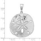 FJC Finejewelers 925 Sterling Silver Rhodium Plated Polished Sand Dollar Charm 41 x 30 mm