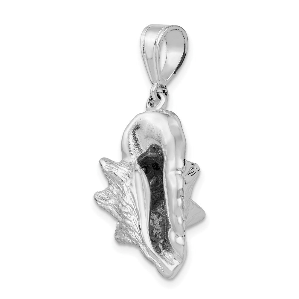 FJC Finejewelers 925 Sterling Silver Rhodium Plated Polished 3D Conch Shell Charm 35 x 21 mm