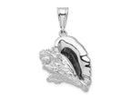 FJC Finejewelers 925 Sterling Silver Rhodium Plated Polished 3D Conch Shell Charm 35 x 21 mm