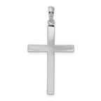 FJC Finejewelers 925 Sterling Silver Polished Front Textured Back Latin Cross Charm 19 mm