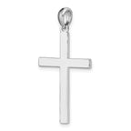FJC Finejewelers 925 Sterling Silver Polished Front Textured Back Latin Cross Charm 19 mm