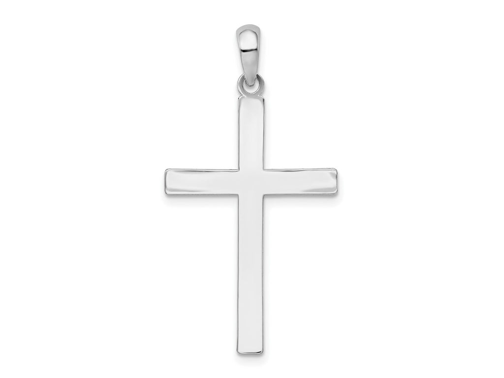 FJC Finejewelers 925 Sterling Silver Polished Front Textured Back Latin Cross Charm 19 mm