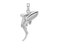FJC Finejewelers 925 Sterling Silver Rhodium Plated Polished 3D Swimming Shark Charm 37 x 28 mm