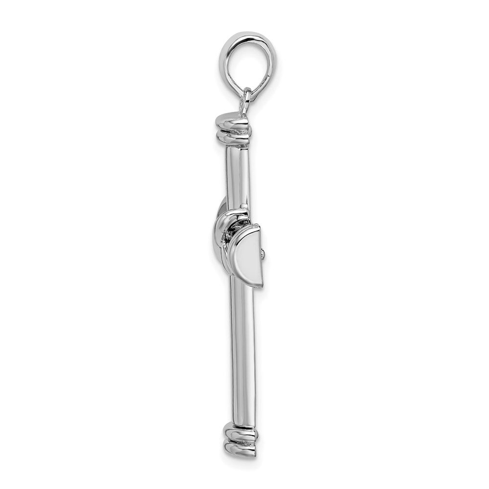 FJC Finejewelers 925 Sterling Silver Rhodium Plated Polished X-Center Latin Cross Charm 24 mm