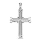 FJC Finejewelers 925 Sterling Silver Rhodium Plated Polished X-Center Latin Cross Charm 24 mm