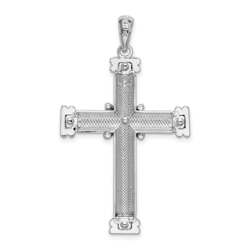 FJC Finejewelers 925 Sterling Silver Rhodium Plated Polished X-Center Latin Cross Charm 24 mm