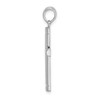 FJC Finejewelers 925 Sterling Silver Polished Tubular Latin Cross Charm 16 mm