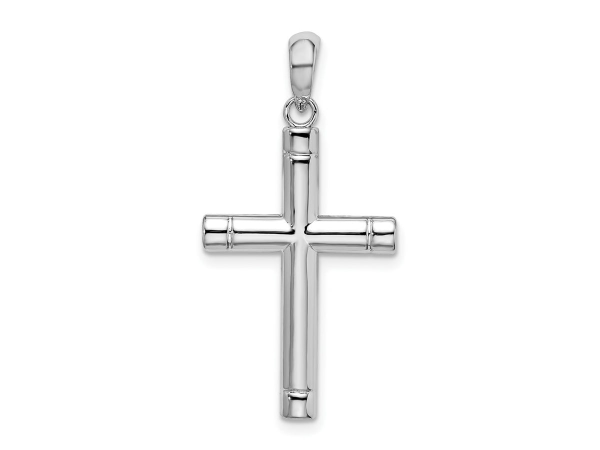 FJC Finejewelers 925 Sterling Silver Polished Tubular Latin Cross Charm 16 mm