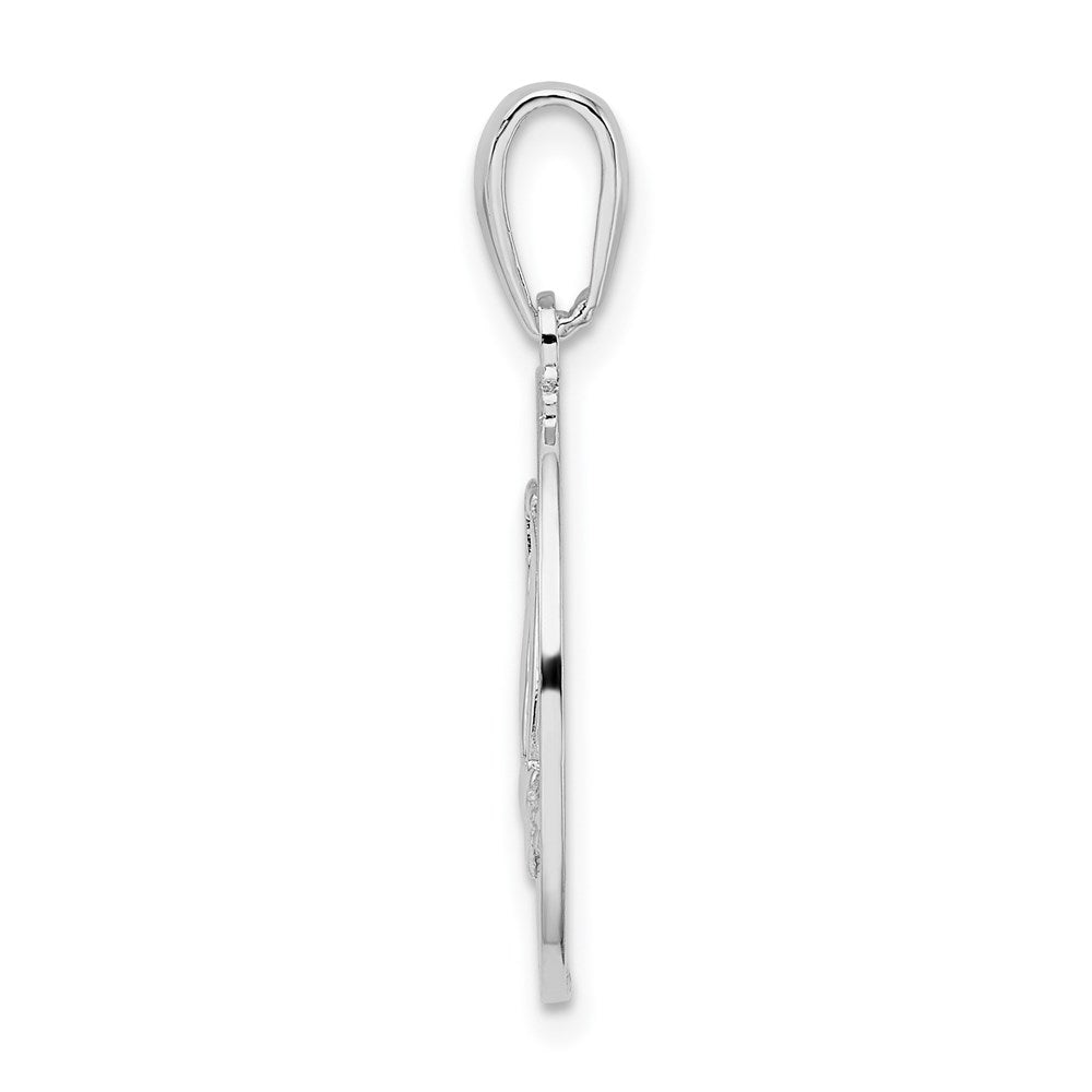 FJC Finejewelers 925 Sterling Silver Rhodium Plated Long Beach Island,NJ with Sailboat Charm 26 x 18 mm
