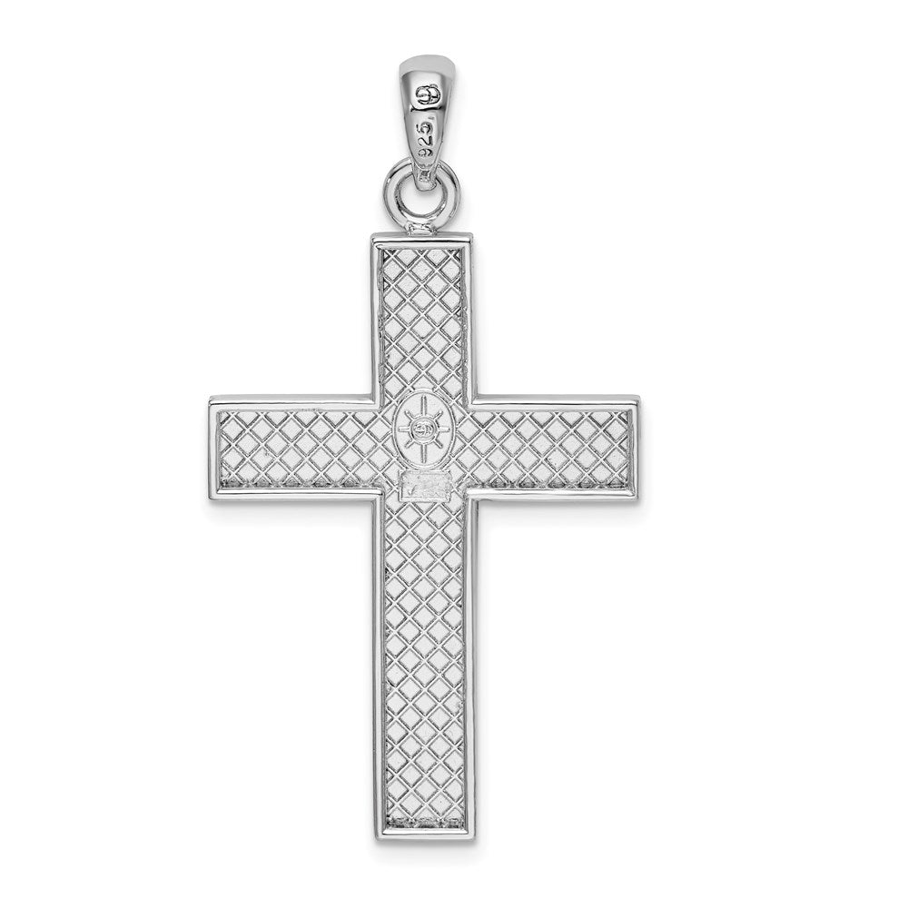 FJC Finejewelers 925 Sterling Silver Rhodium Plated Polished Large Latin Cross Charm 17 mm