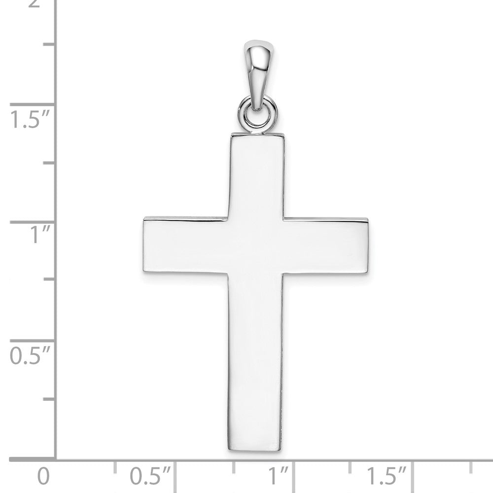 FJC Finejewelers 925 Sterling Silver Rhodium Plated Polished Large Latin Cross Charm 17 mm