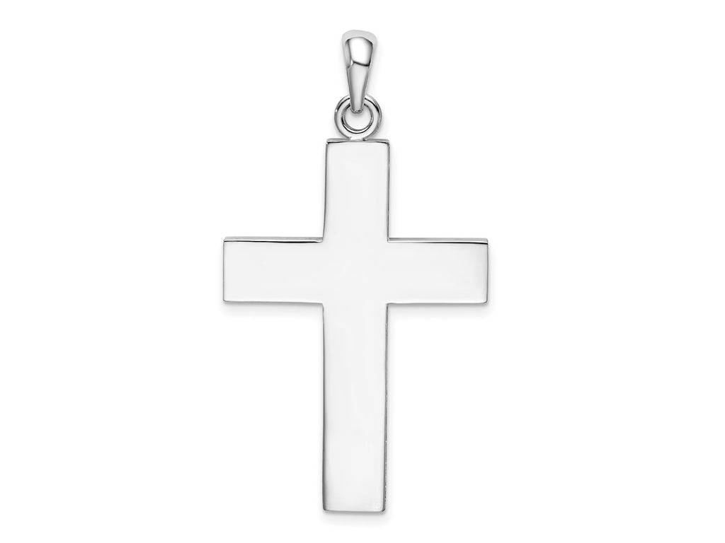 FJC Finejewelers 925 Sterling Silver Rhodium Plated Polished Large Latin Cross Charm 17 mm
