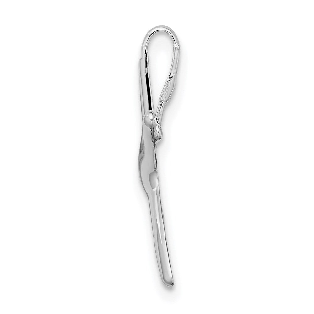 FJC Finejewelers 925 Sterling Silver Rhodium Plated Polished Dancing Starfish Slide 19 x 15 mm