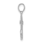 FJC Finejewelers 925 Sterling Silver Rhodium Plated Polished 3D Fish Hook Charm 23 x 9 mm
