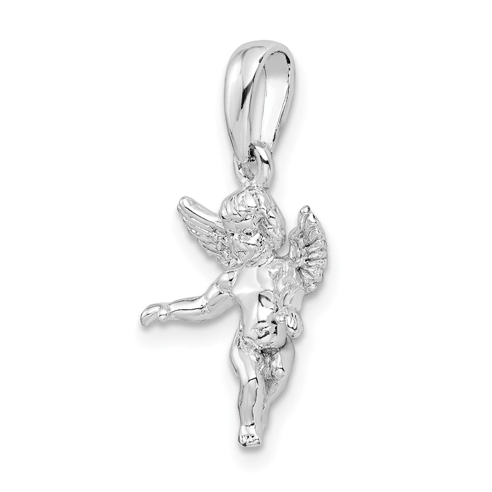 FJC Finejewelers 925 Sterling Silver Rhodium Plated Polished 3D Guardian Angel Charm 23 x 12 mm