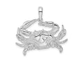 FJC Finejewelers 925 Sterling Silver Rhodium Plated Polished Blue Crab Charm 36 x 28 mm