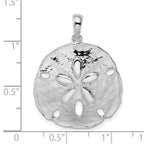 FJC Finejewelers 925 Sterling Silver Rhodium Plated Polished Sand Dollar Charm 32 x 24 mm