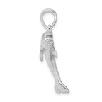 FJC Finejewelers 925 Sterling Silver Rhodium Plated Polished Jumping Dolphin Charm 31 x 21 mm