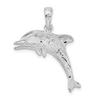 FJC Finejewelers 925 Sterling Silver Rhodium Plated Polished Jumping Dolphin Charm 31 x 21 mm