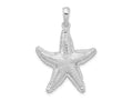 FJC Finejewelers 925 Sterling Silver Rhodium Plated Polished Textured Starfish Charm 35 x 25 mm