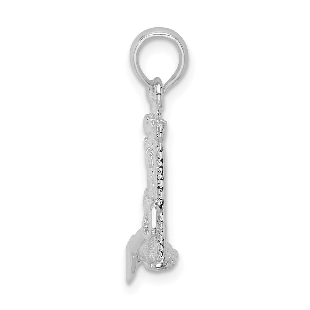 FJC Finejewelers 925 Sterling Silver Rhodium Plated Polished 3D Sandcastle/Shovel Charm 23 x 12 mm