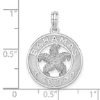 FJC Finejewelers 925 Sterling Silver Rhodium Plated Textured Bahamas with Starfish Charm 25 x 17 mm