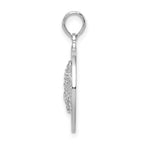 FJC Finejewelers 925 Sterling Silver Rhodium Plated Textured Bahamas with Starfish Charm 25 x 17 mm