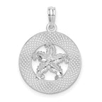 FJC Finejewelers 925 Sterling Silver Rhodium Plated Textured Bahamas with Starfish Charm 25 x 17 mm