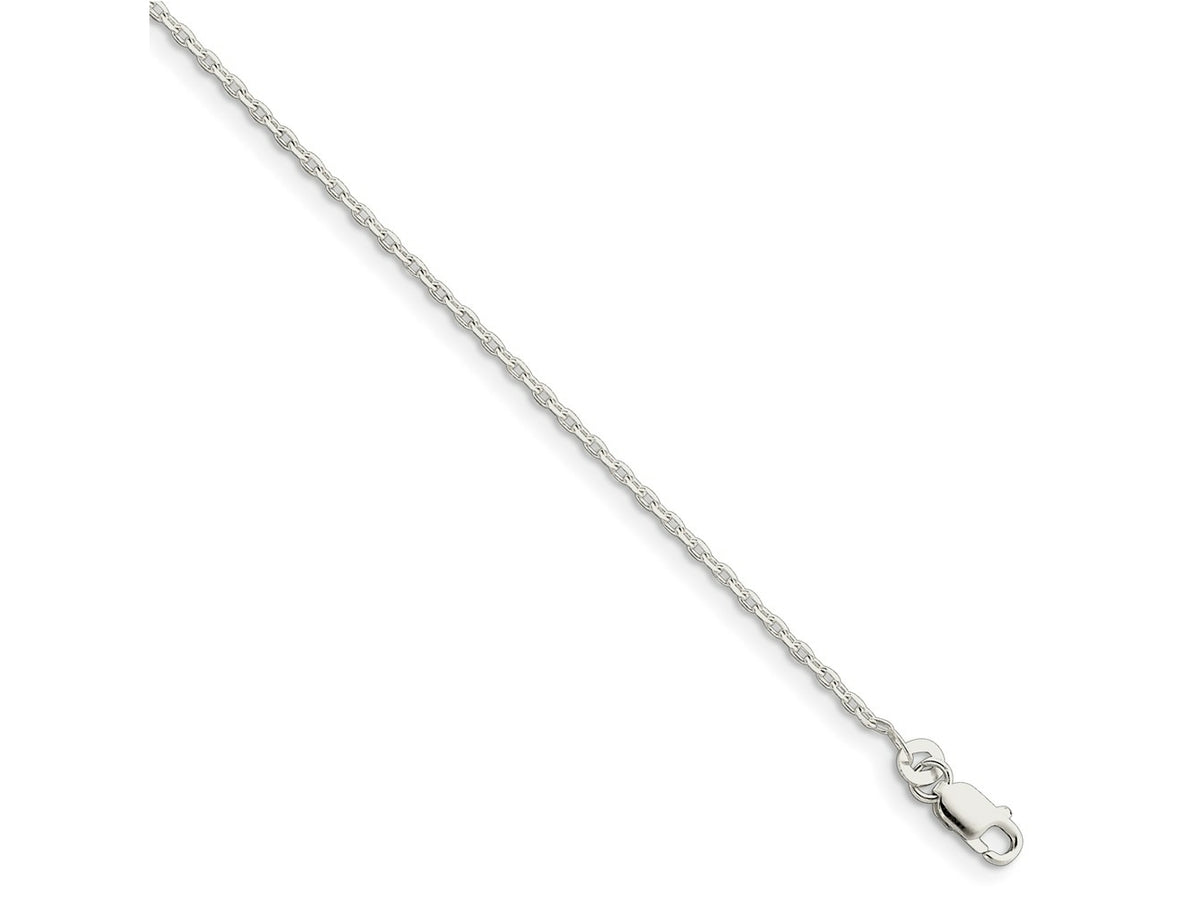 FJC Finejewelers 925 Sterling Silver Beveled Oval Cable Bracelet Chain 7 Inches x 1.5 mm