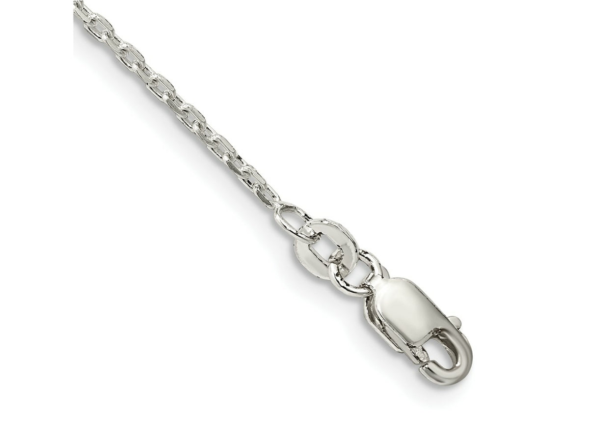 FJC Finejewelers 925 Sterling Silver Beveled Oval Cable Bracelet Chain 8 Inches x 1.5 mm