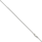 FJC Finejewelers 925 Sterling Silver Beveled Oval Cable Chain with 4in ext. 22 Inches x 1.5 mm
