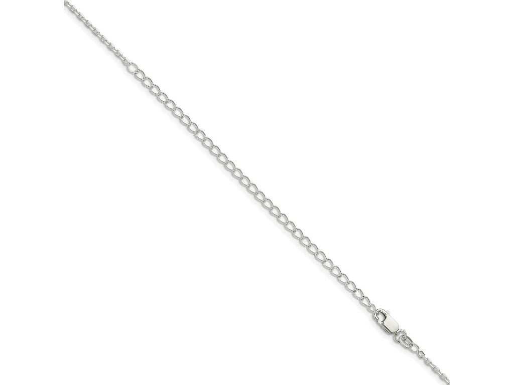 FJC Finejewelers 925 Sterling Silver Beveled Oval Cable Chain with 4in ext. 22 Inches x 1.5 mm