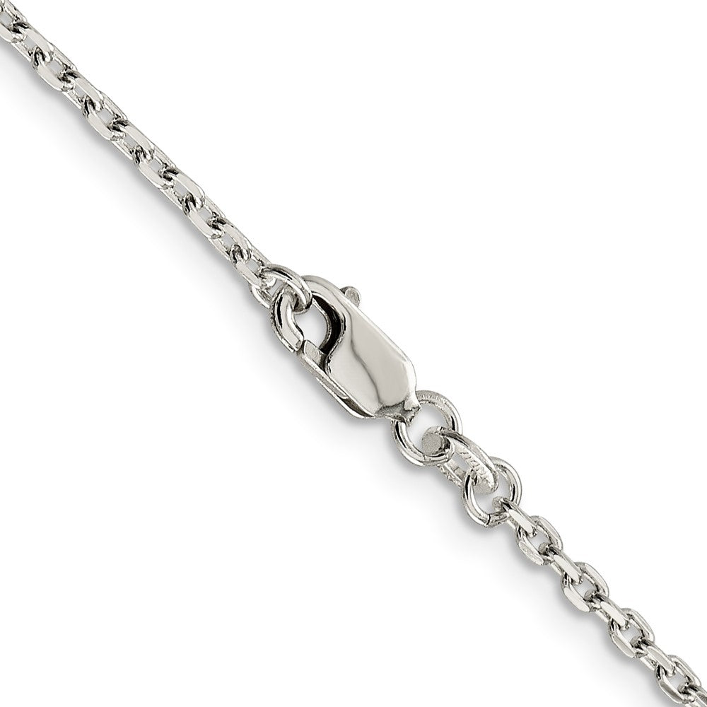FJC Finejewelers 925 Sterling Silver Beveled Oval Cable Chain 14 Inches x 2 mm