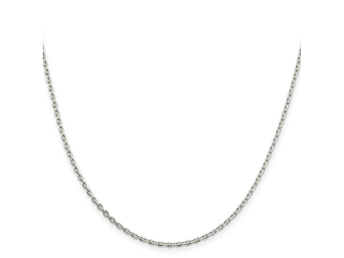 FJC Finejewelers 925 Sterling Silver Beveled Oval Cable Chain 14 Inches x 2 mm
