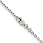 FJC Finejewelers 925 Sterling Silver Beveled Oval Cable Chain 26 Inches x 2 mm