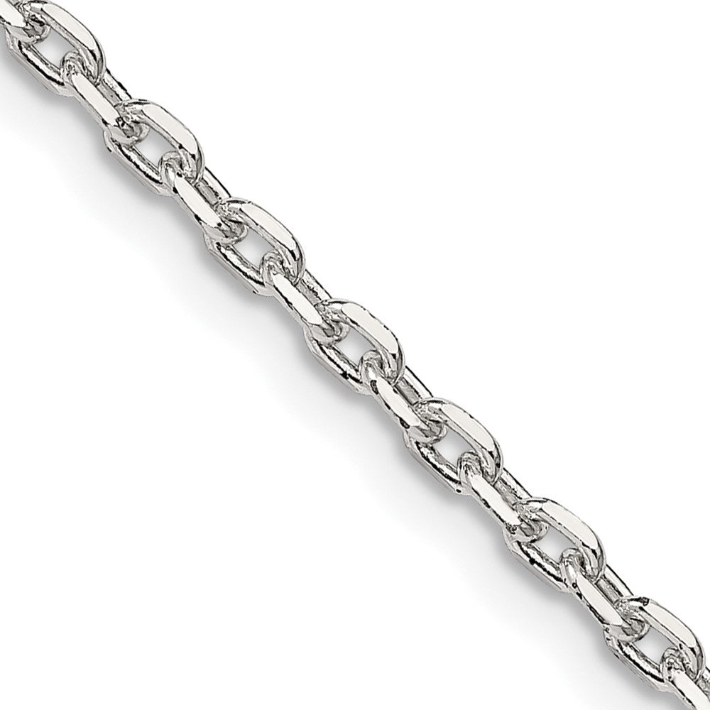 FJC Finejewelers 925 Sterling Silver Beveled Oval Cable Chain 26 Inches x 2.75 mm