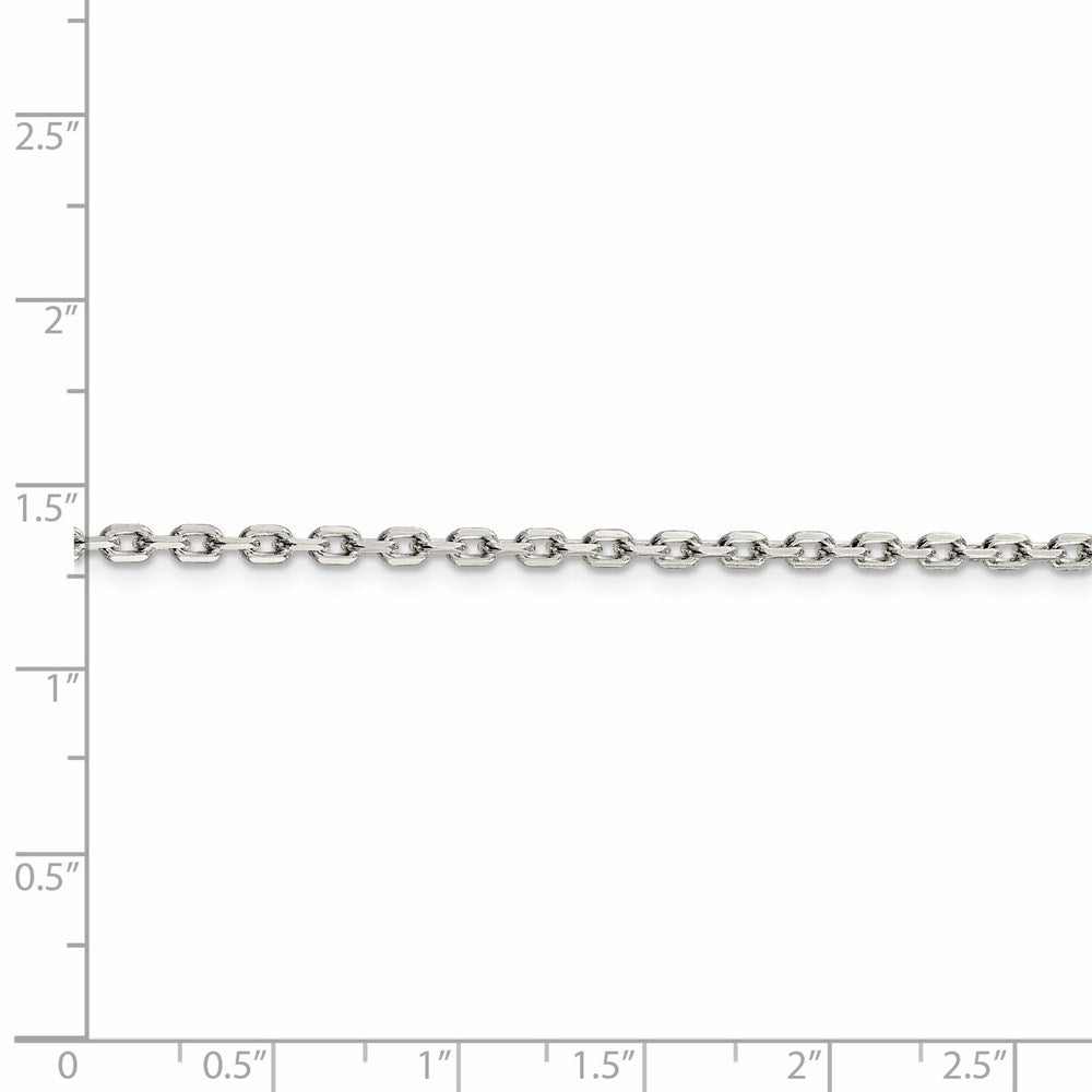 FJC Finejewelers 925 Sterling Silver Beveled Oval Cable Chain 26 Inches x 2.75 mm