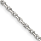 FJC Finejewelers 925 Sterling Silver Beveled Oval Cable Chain 36 Inches x 2.75 mm