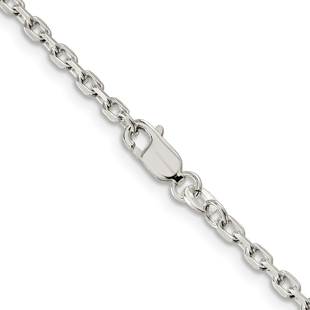FJC Finejewelers 925 Sterling Silver Beveled Oval Cable Chain 36 Inches x 2.75 mm