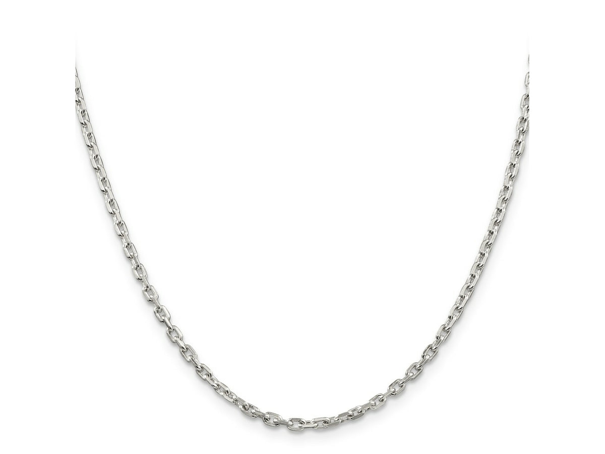 FJC Finejewelers 925 Sterling Silver Beveled Oval Cable Bracelet Chain 7 Inches x 2.75 mm