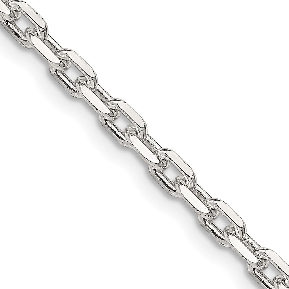 FJC Finejewelers 925 Sterling Silver Beveled Oval Cable Chain 26 Inches x 3.25 mm