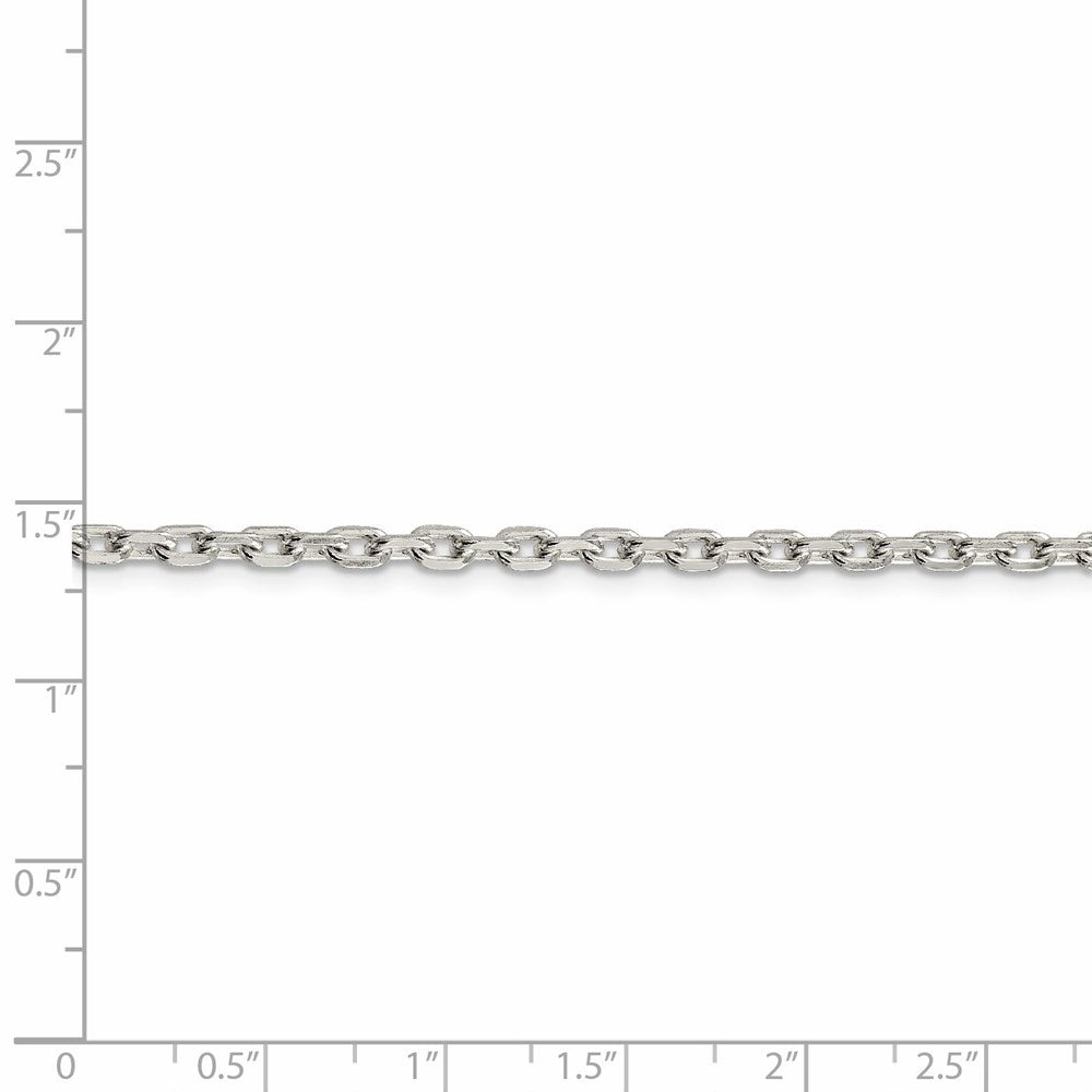 FJC Finejewelers 925 Sterling Silver Beveled Oval Cable Chain 28 Inches x 3.25 mm