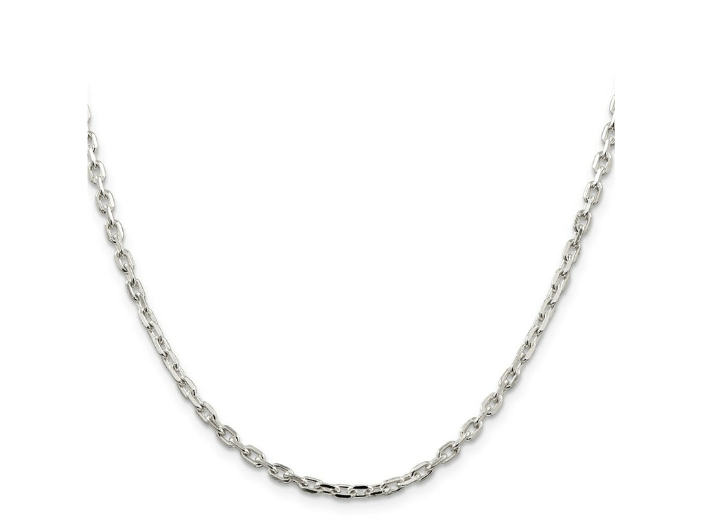 FJC Finejewelers 925 Sterling Silver Beveled Oval Cable Chain 36 Inches x 3.25 mm