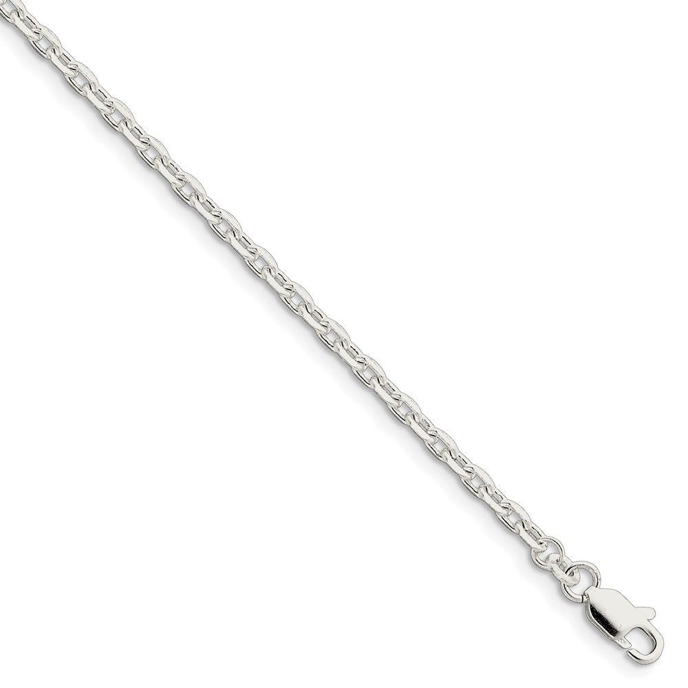 FJC Finejewelers 925 Sterling Silver Beveled Oval Cable Bracelet Chain 7 Inches x 3.25 mm
