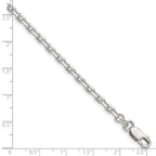 FJC Finejewelers 925 Sterling Silver Beveled Oval Cable Bracelet Chain 8 Inches x 3.25 mm