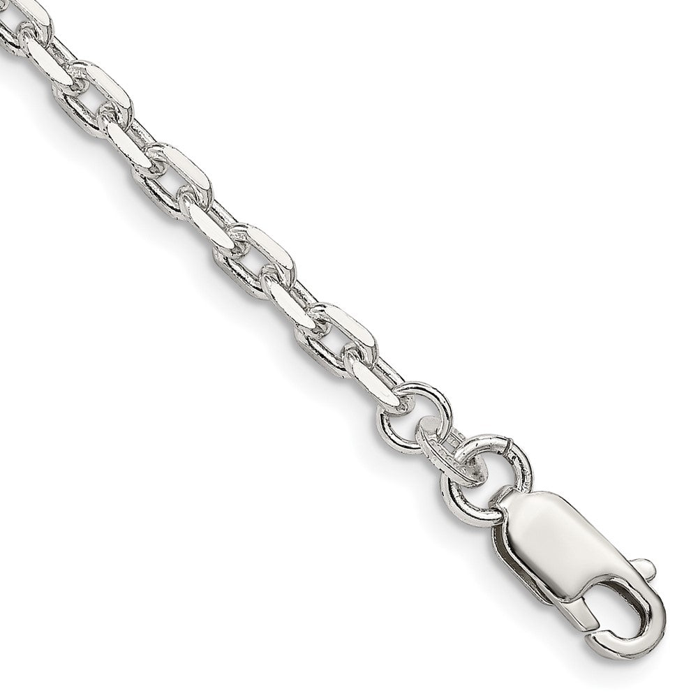FJC Finejewelers 925 Sterling Silver Beveled Oval Cable Bracelet Chain 8 Inches x 3.25 mm