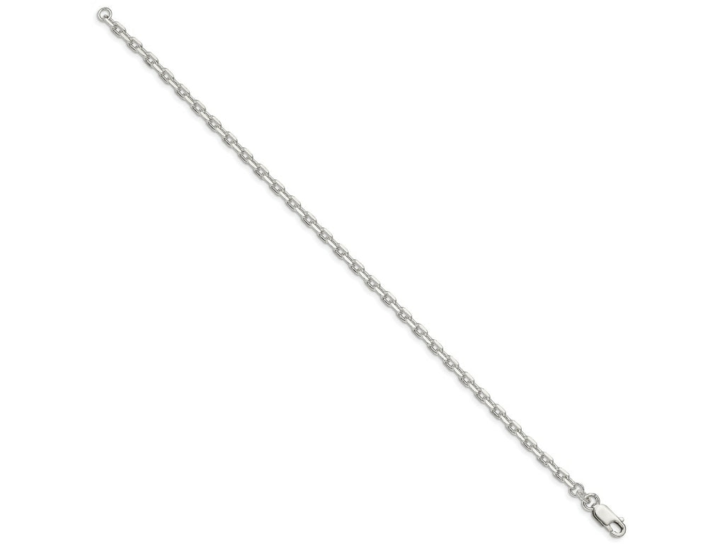 FJC Finejewelers 925 Sterling Silver Beveled Oval Cable Bracelet Chain 8 Inches x 3.25 mm