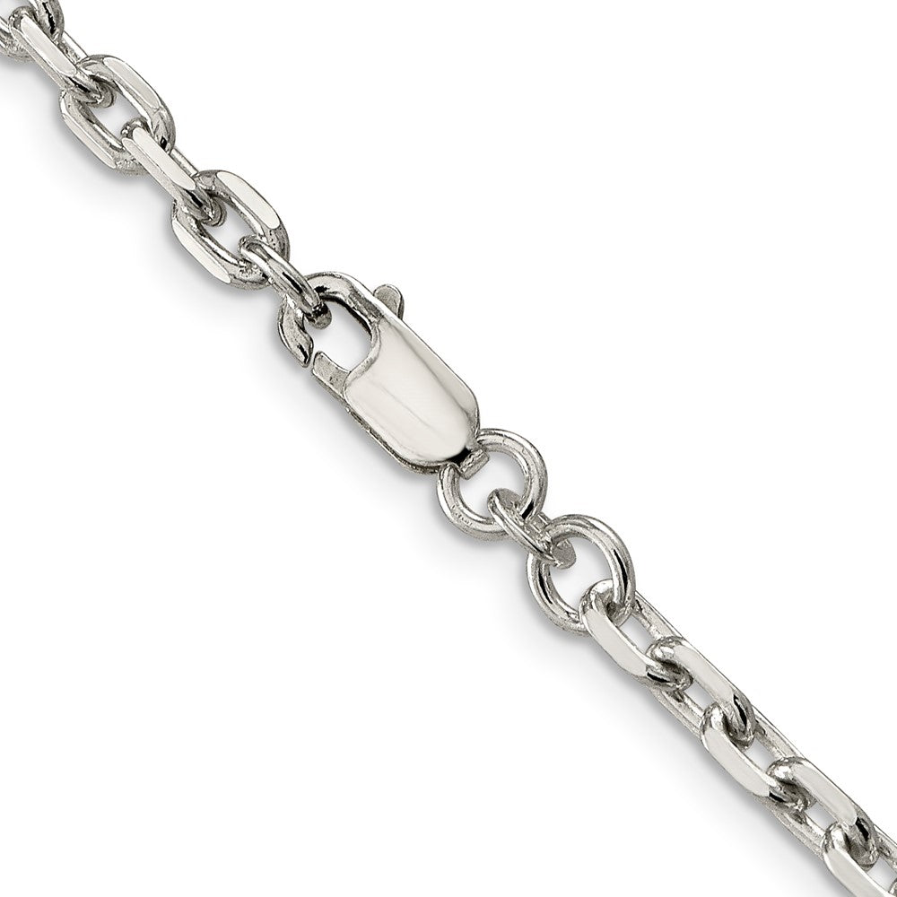 FJC Finejewelers 925 Sterling Silver Beveled Oval Cable Chain 18 Inches x 3.95 mm