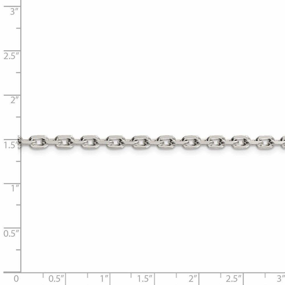 FJC Finejewelers 925 Sterling Silver Beveled Oval Cable Chain 20 Inches x 3.95 mm